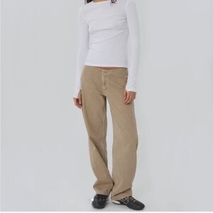 Classic Tan Straight Leg Women's Jeans